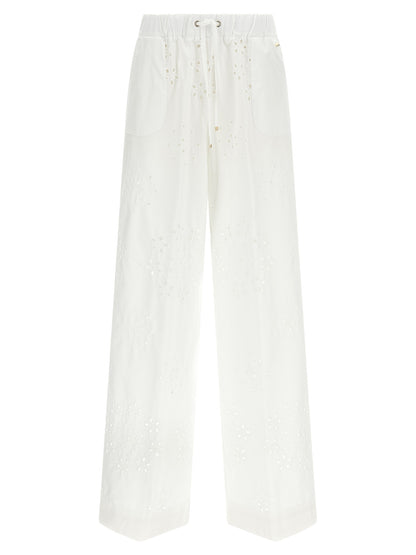 Herno White Cotton Casual Pants