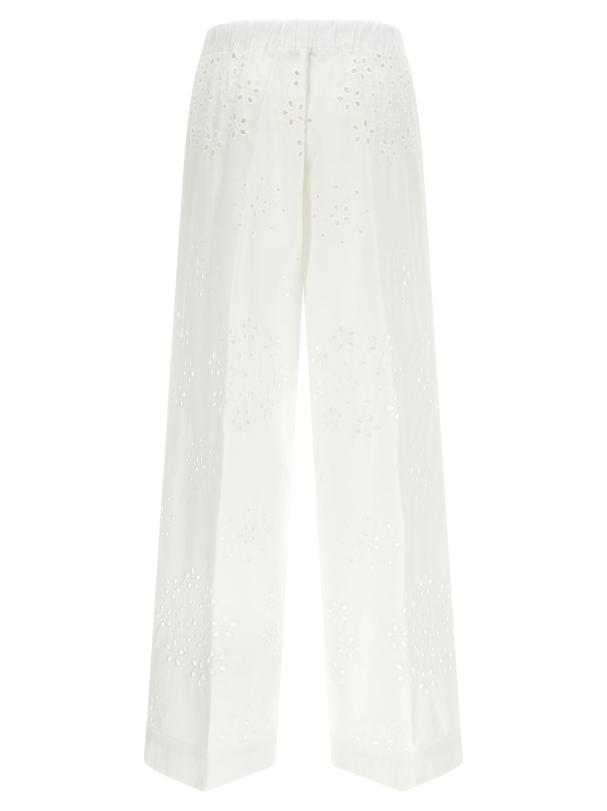 Pantalon décontracté en coton blanc Herno