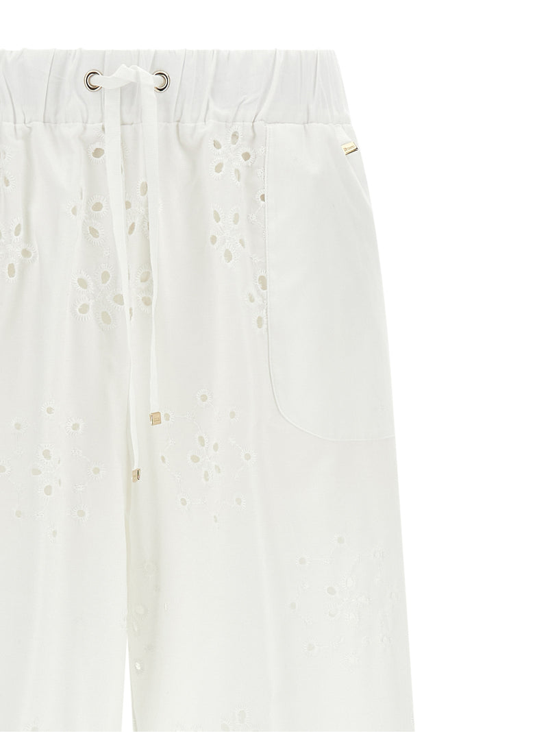 Pantalon décontracté en coton blanc Herno