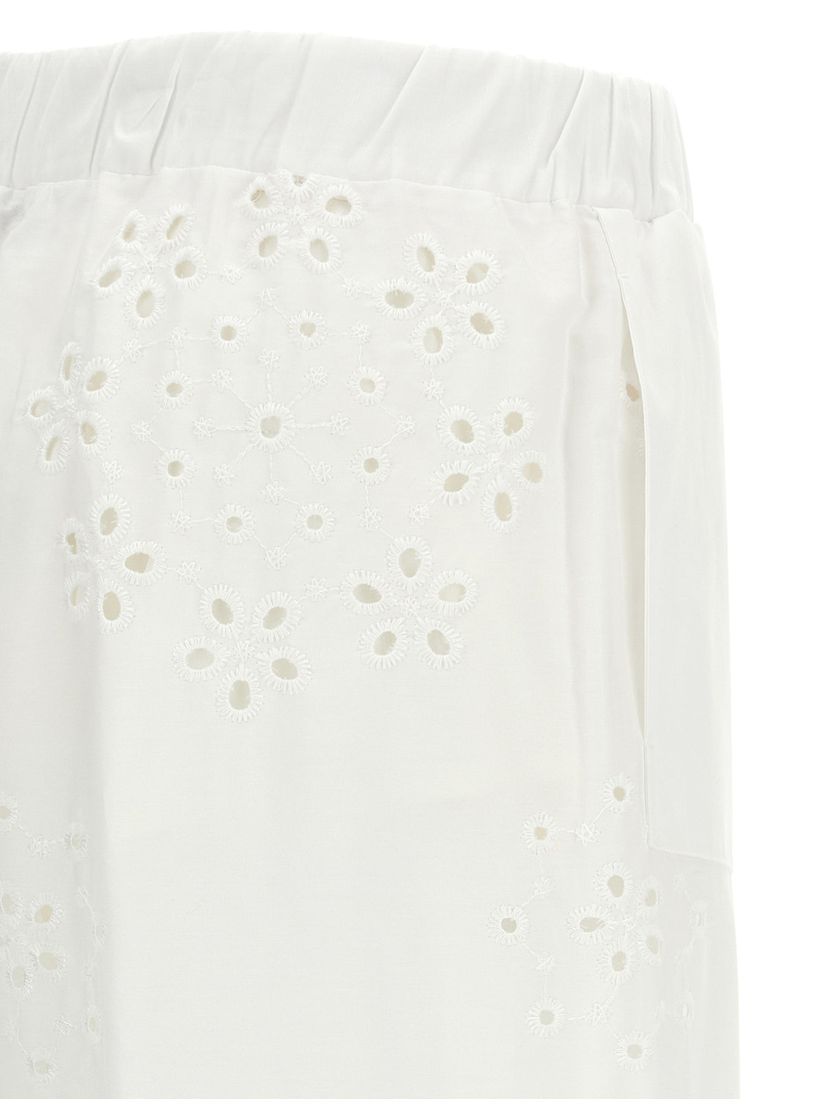 Pantalon décontracté en coton blanc Herno