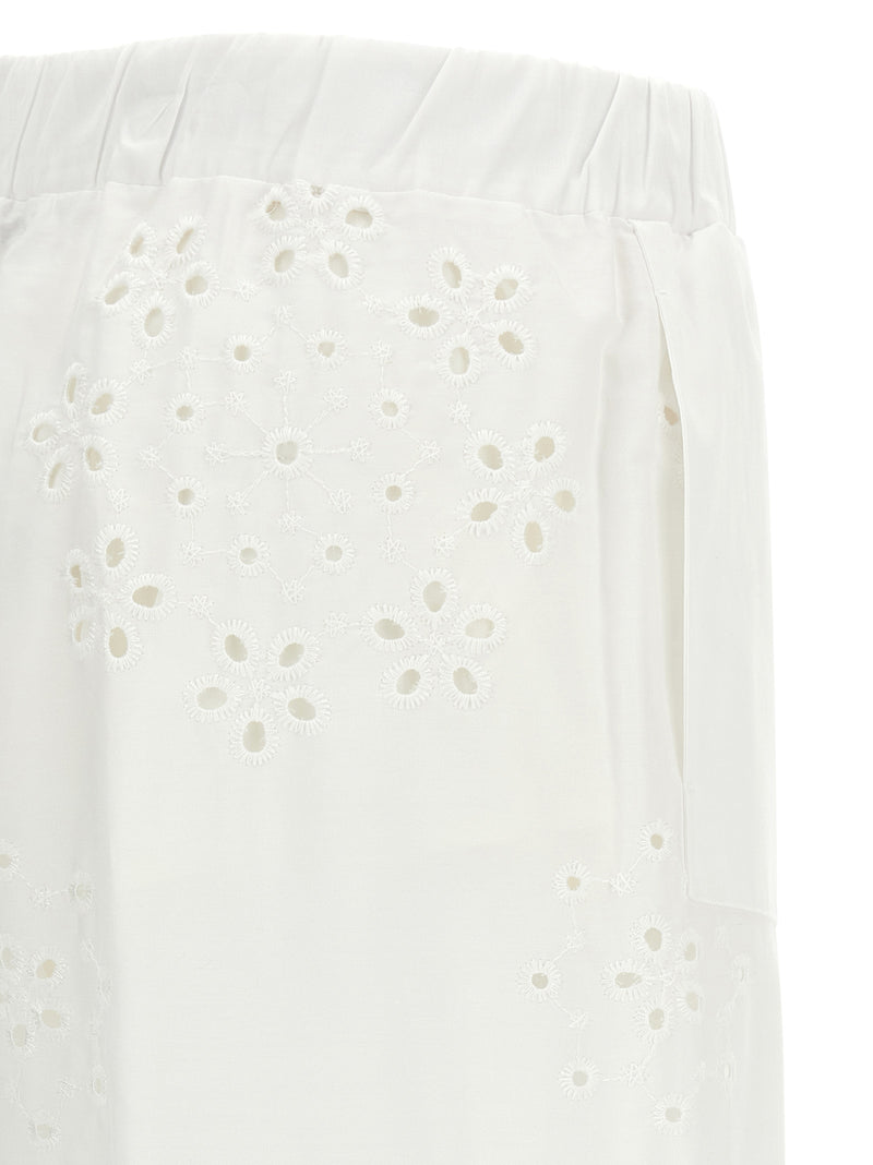 Pantalon décontracté en coton blanc Herno