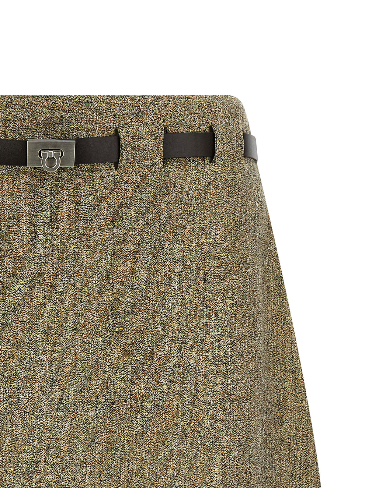 Jupe longue Ferragamo multicolore en lin