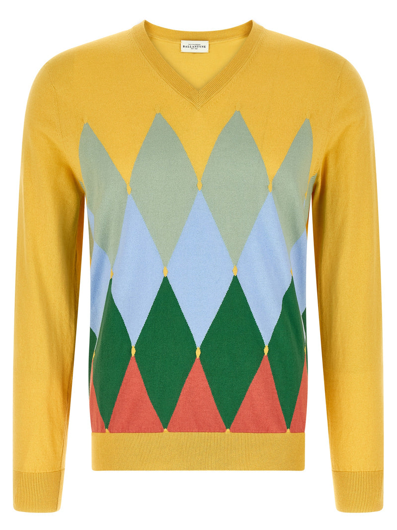 Ballantyne Bicolor Cotton Cardigan