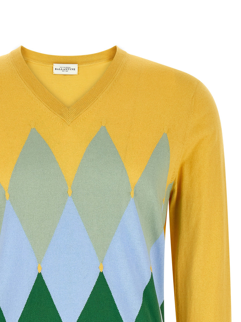 Ballantyne Bicolor Cotton Cardigan