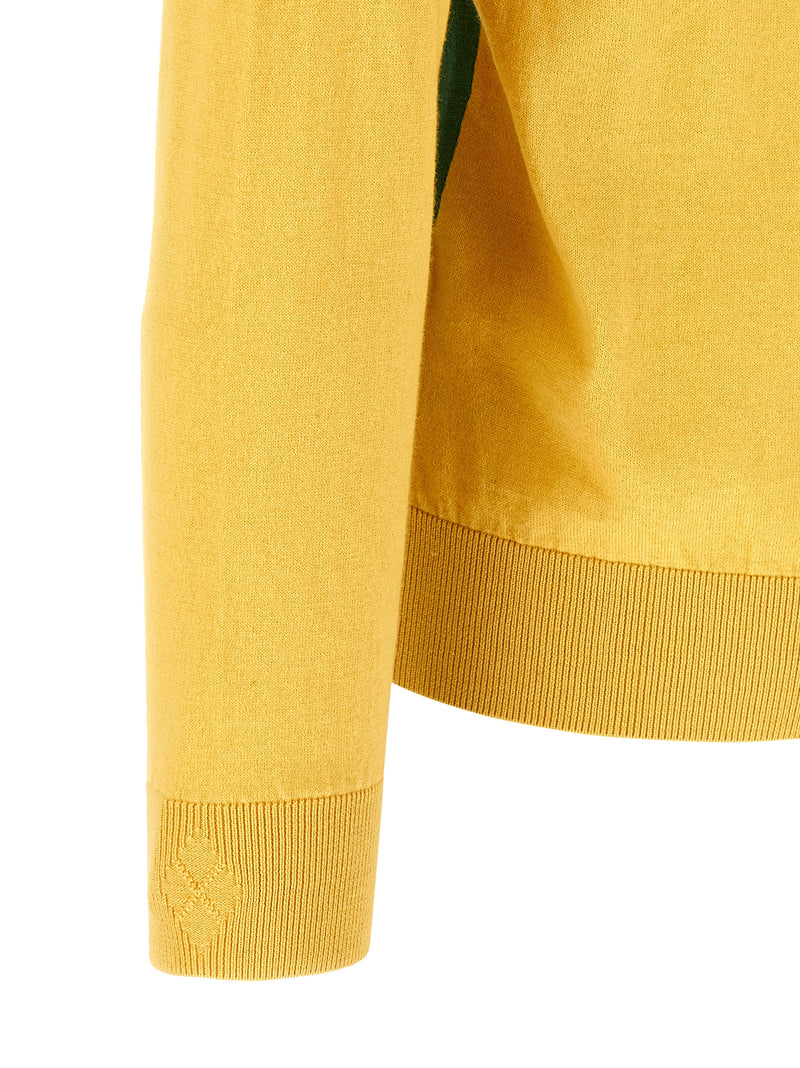 Ballantyne Bicolor Cotton Cardigan