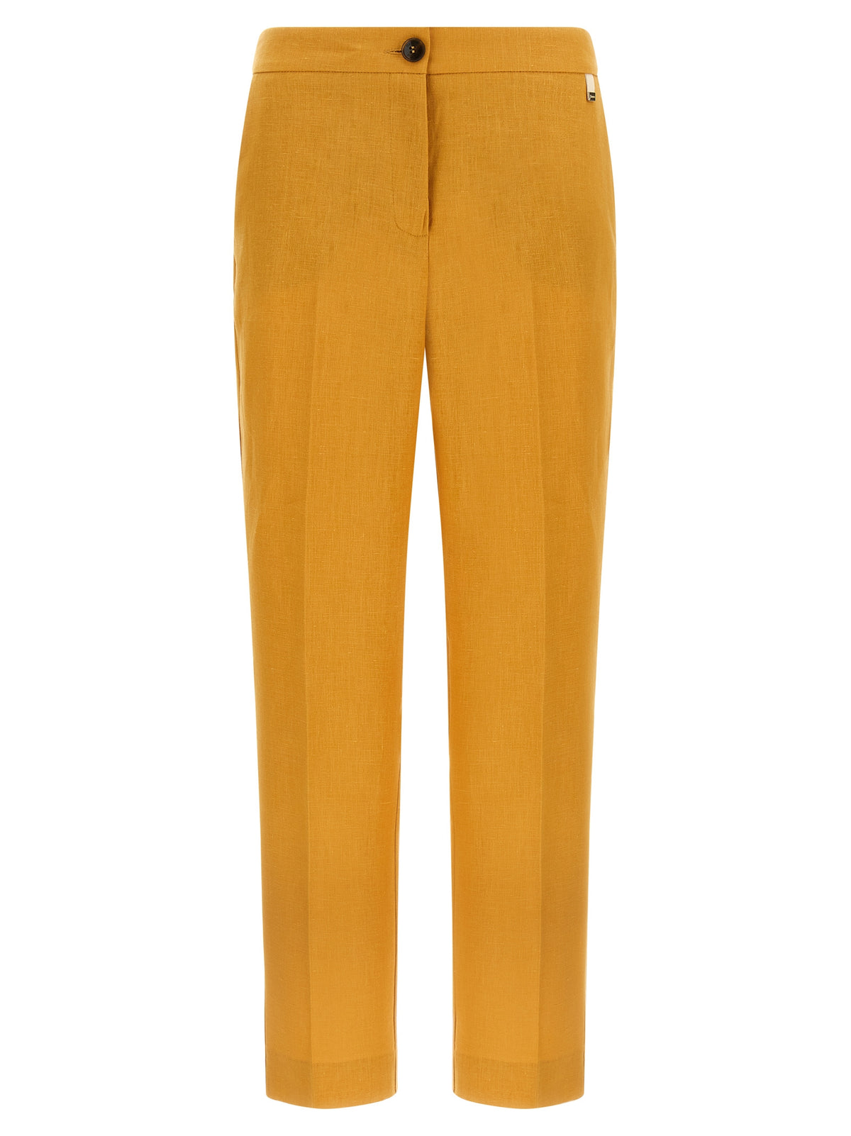 Pantalon décontracté en lin orange Herno