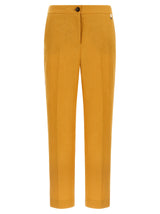 Pantalon décontracté en lin orange Herno