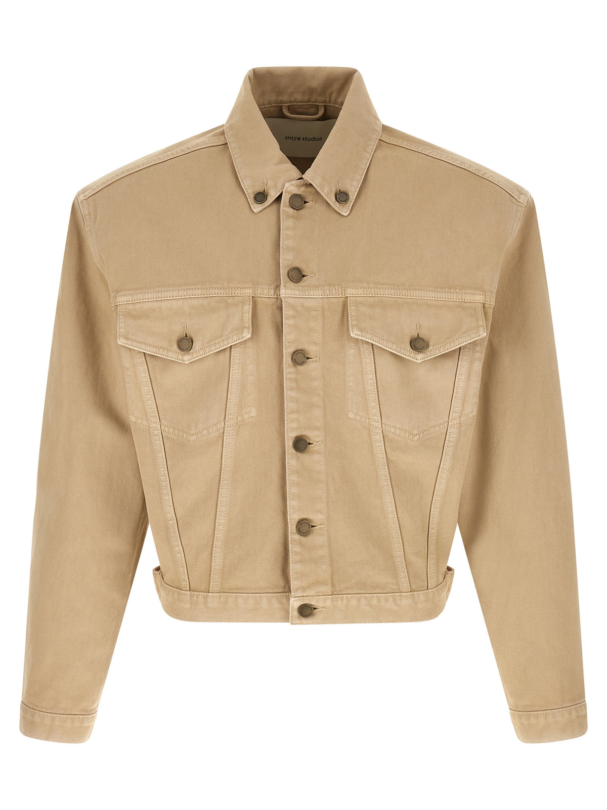 Entire Studios Beige Cotton Denim Jacket