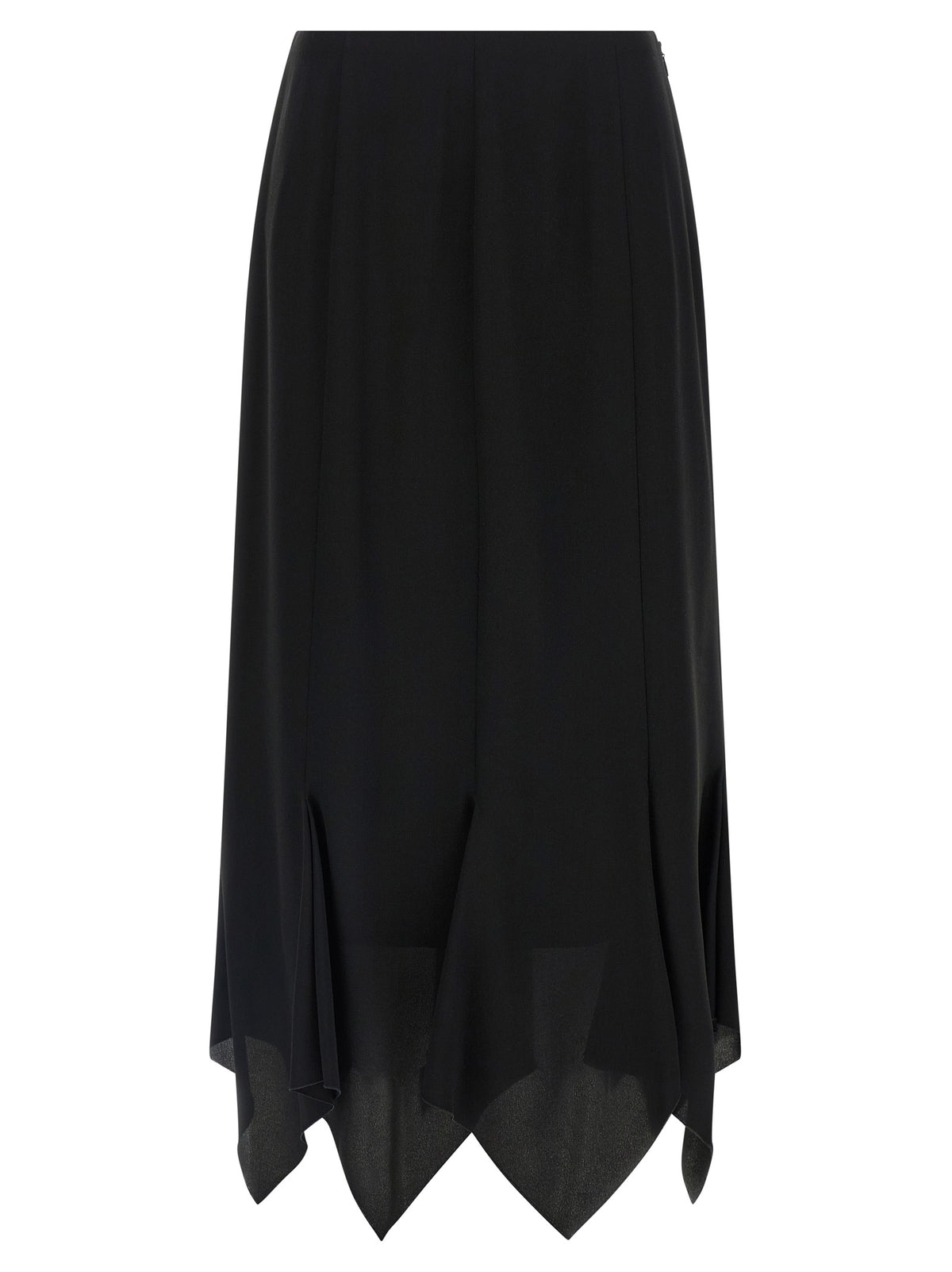 Valentino Garavani Black Silk Midi Skirt - Elegant & Timeless