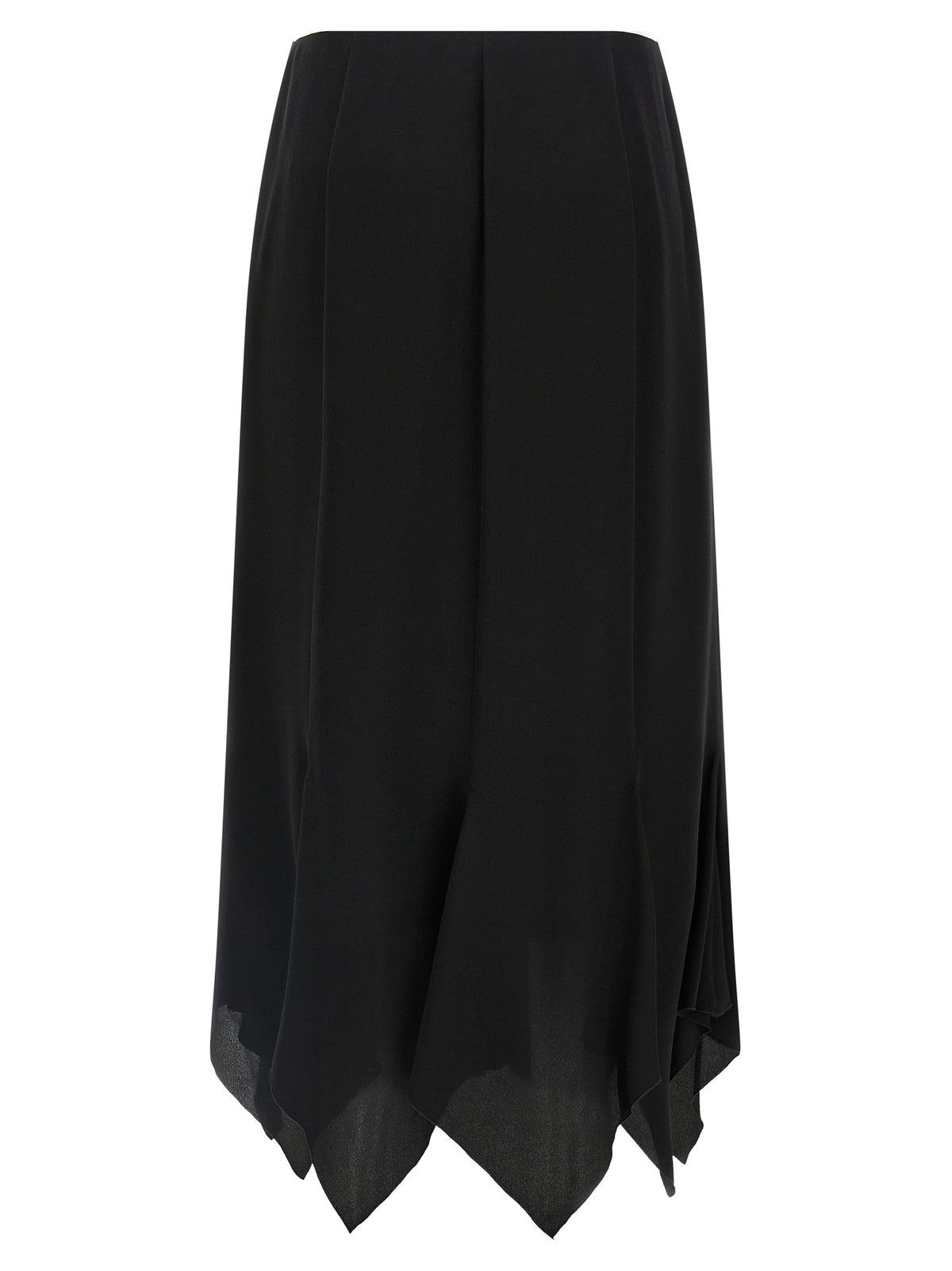 Valentino Garavani Black Silk Midi Skirt - Elegant & Timeless