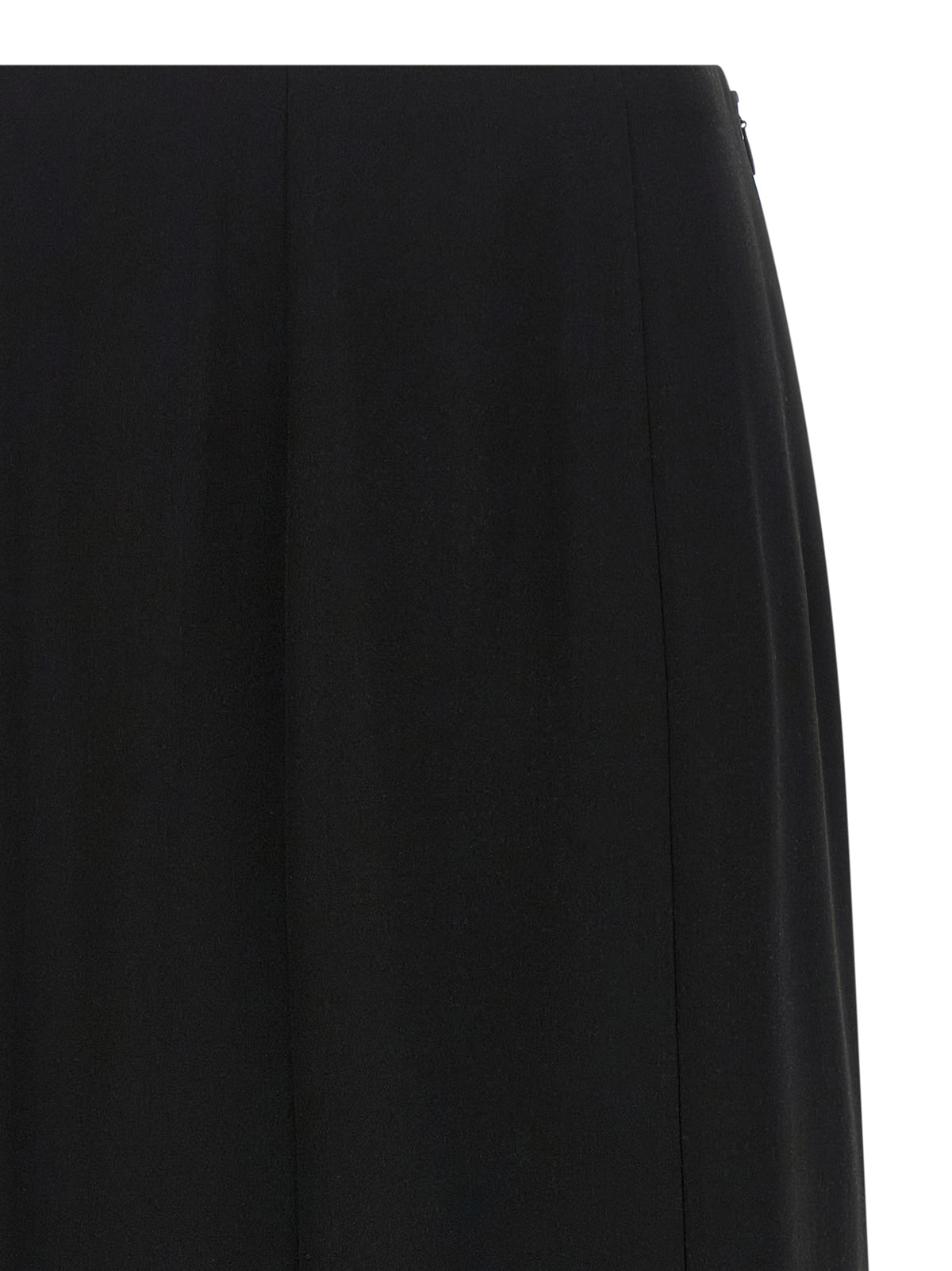Valentino Garavani Black Silk Midi Skirt - Elegant & Timeless