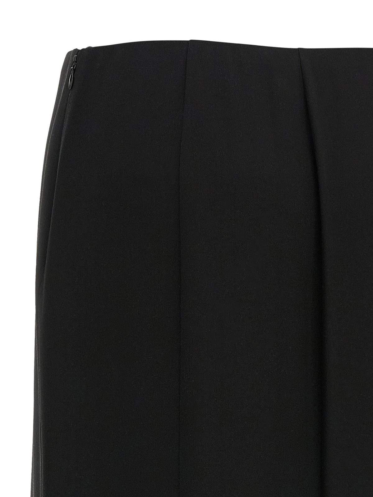 Valentino Garavani Black Silk Midi Skirt - Elegant & Timeless