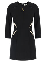 Elisabetta Franchi Bicolor Polyester Short Dress