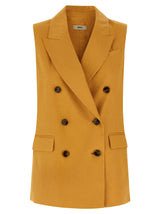 Veste sans manches bicolore en lin Herno