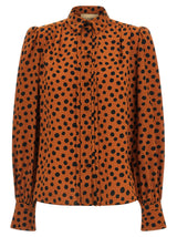 Valentino Garavani Orange Silk Blouse