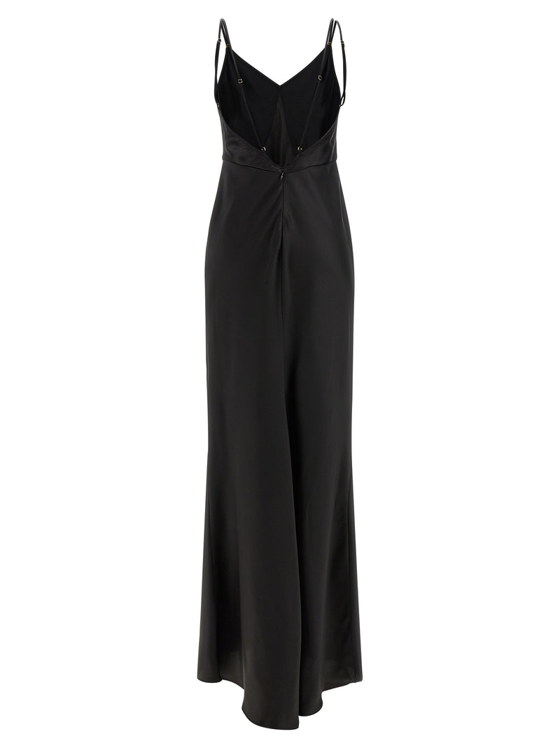 Elisabetta Franchi Black Polyester Long Dress