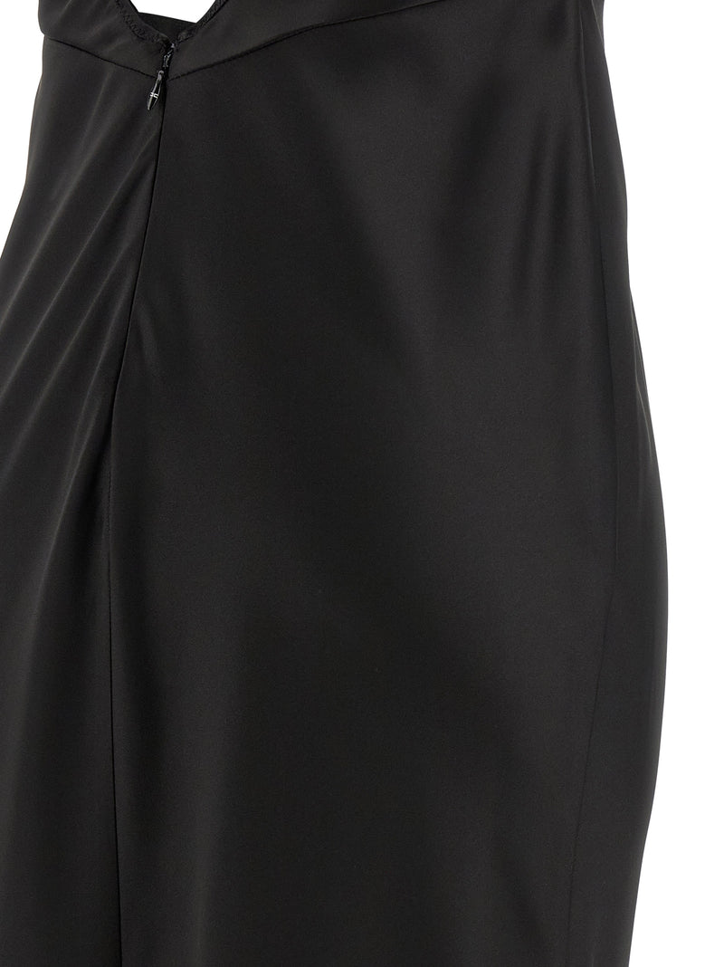 Elisabetta Franchi Black Polyester Long Dress