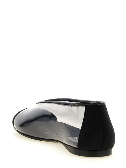 Moschino Black Pvc Ballet Flats