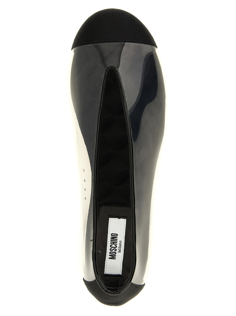 Moschino Black PVC Ballet Flats for Women