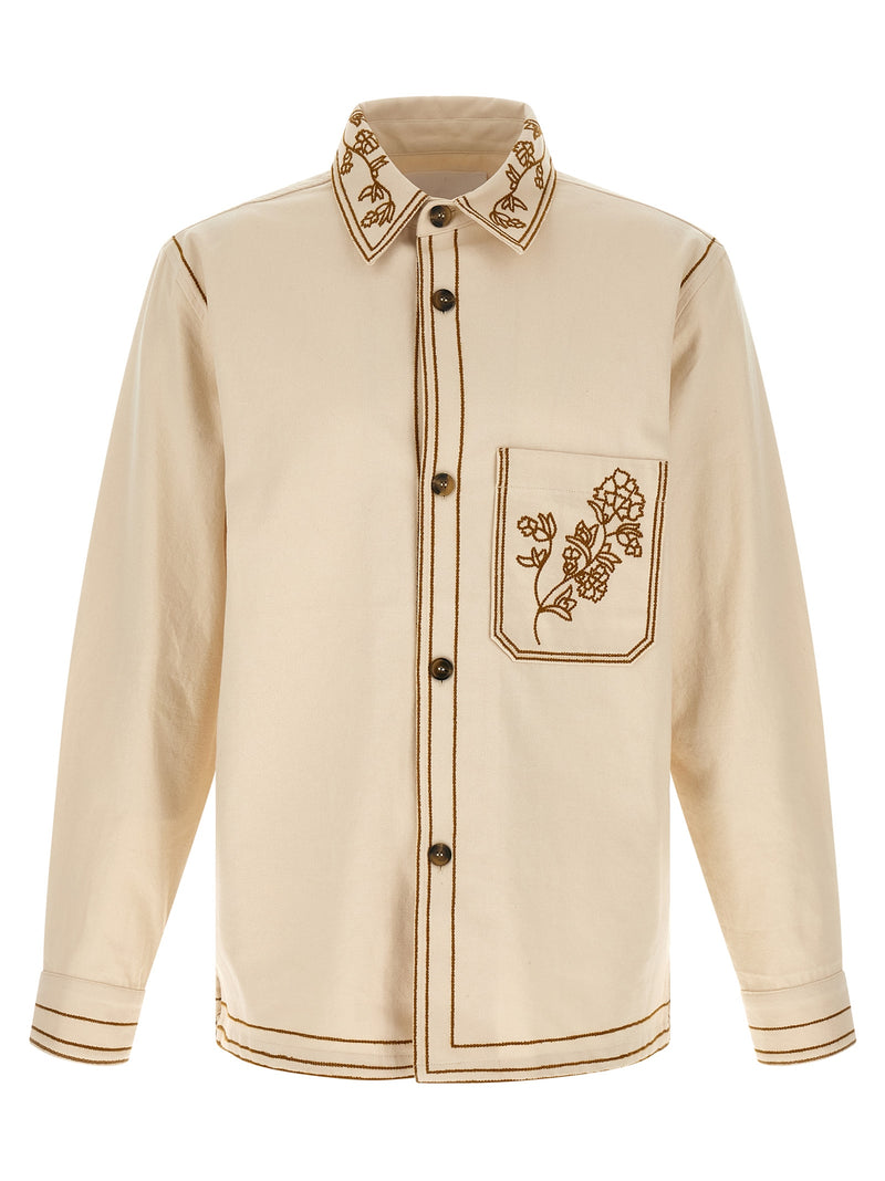 Isabel Marant Rudy Beige Denim Overshirt for Men