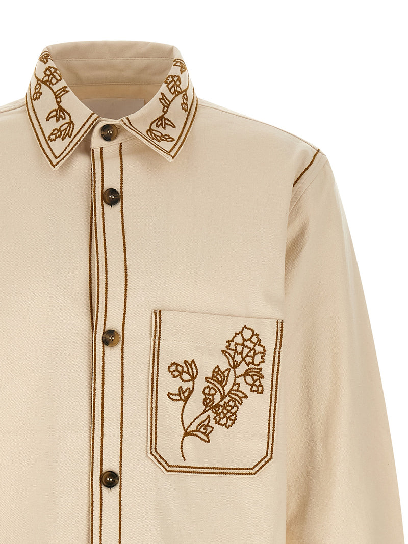 Isabel Marant Rudy Beige Denim Overshirt for Men