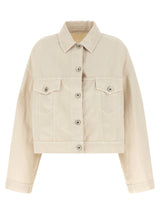 Brunello Cucinelli Beige Cotton Denim Jacket