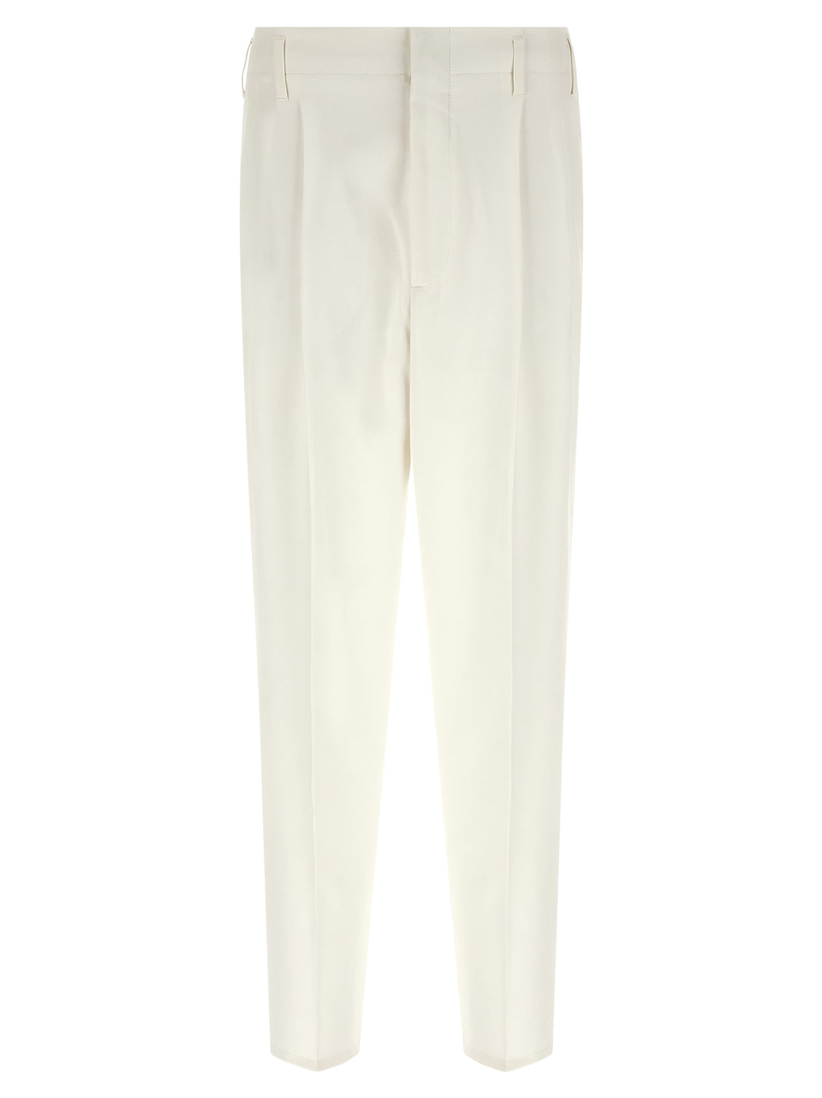 Brunello Cucinelli White Cotton Casual Pants