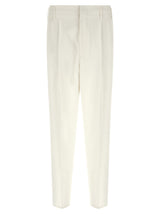 Brunello Cucinelli White Cotton Casual Pants