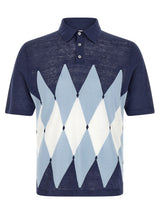 Ballantyne Blue Linen Polo Shirt - Elegant & Stylish