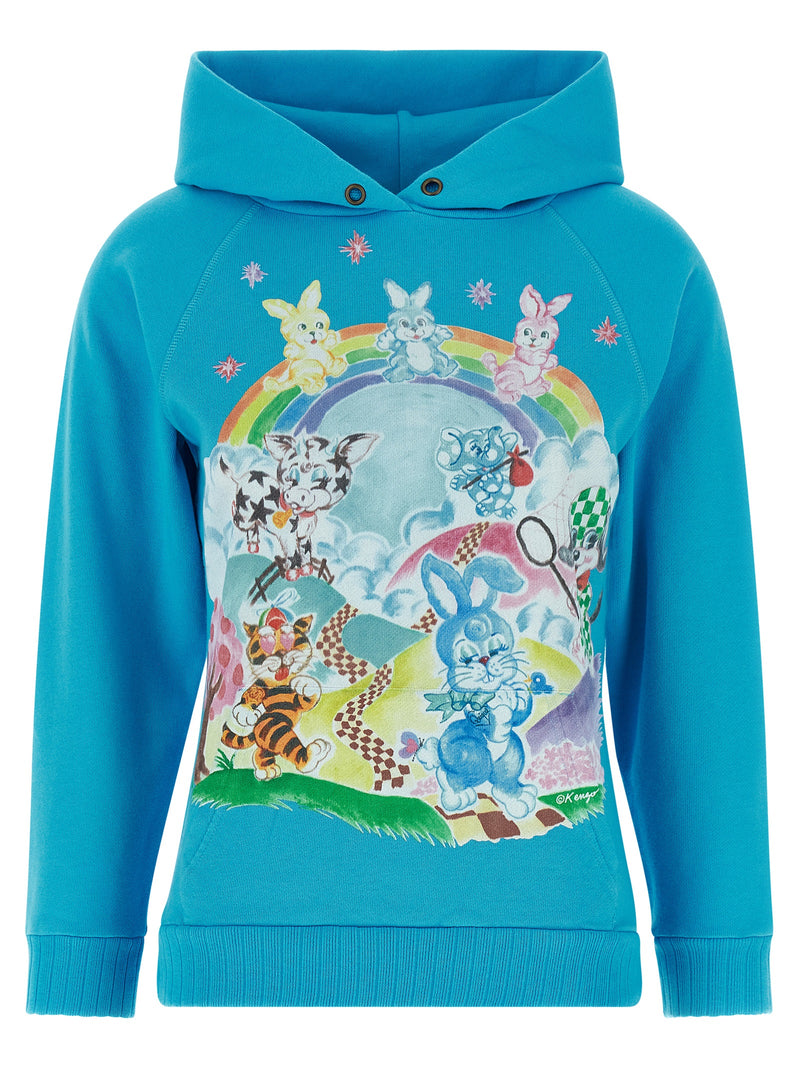 Sweat à capuche Kenzo en coton bleu