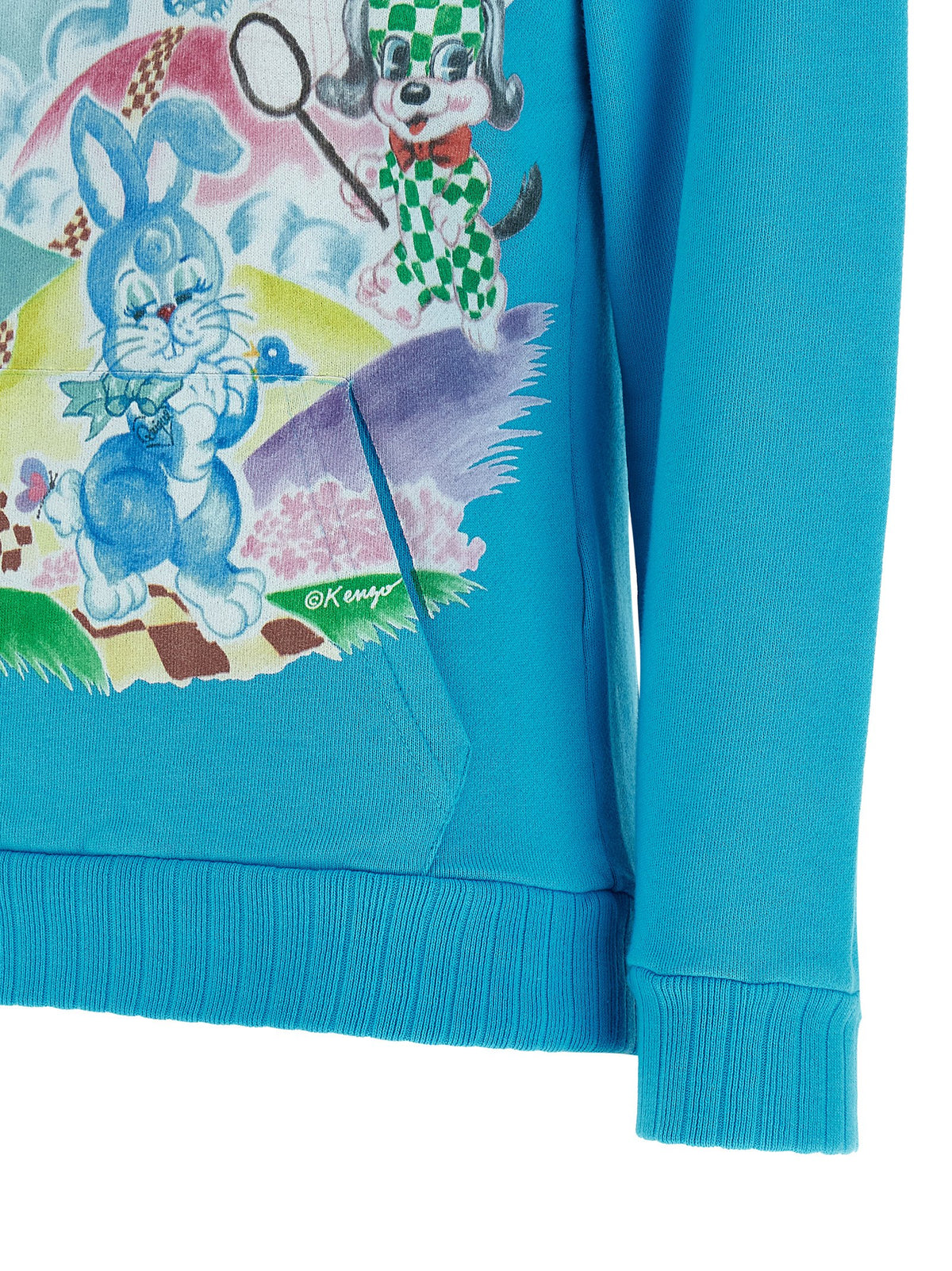 Sweat à capuche Kenzo en coton bleu