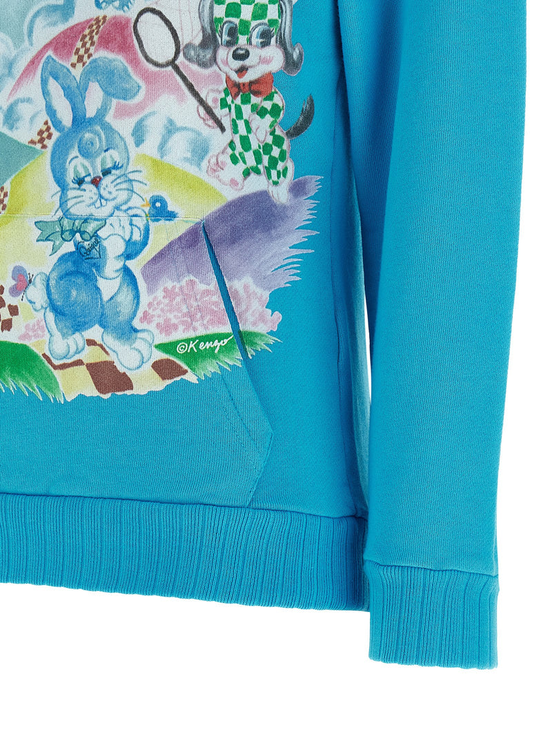 Sweat à capuche Kenzo en coton bleu
