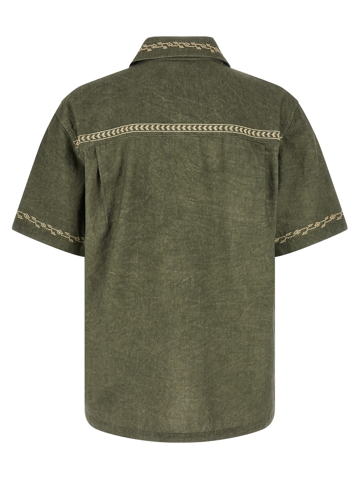 Isabel Marant Zekim Bicolor Cotton Blouse in Green