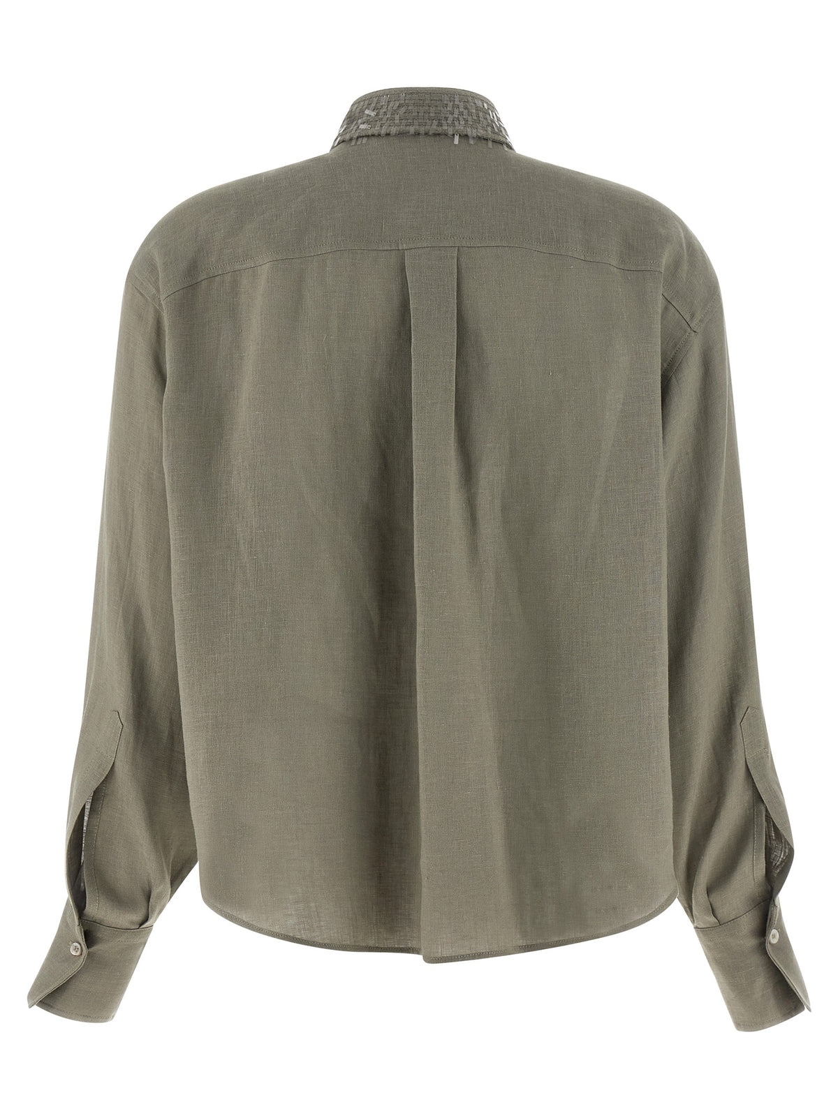 Brunello Cucinelli Bicolor Linen Blouse - Elegant Luxury