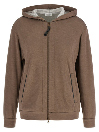 Brunello Cucinelli Brown Cotton Hoodie