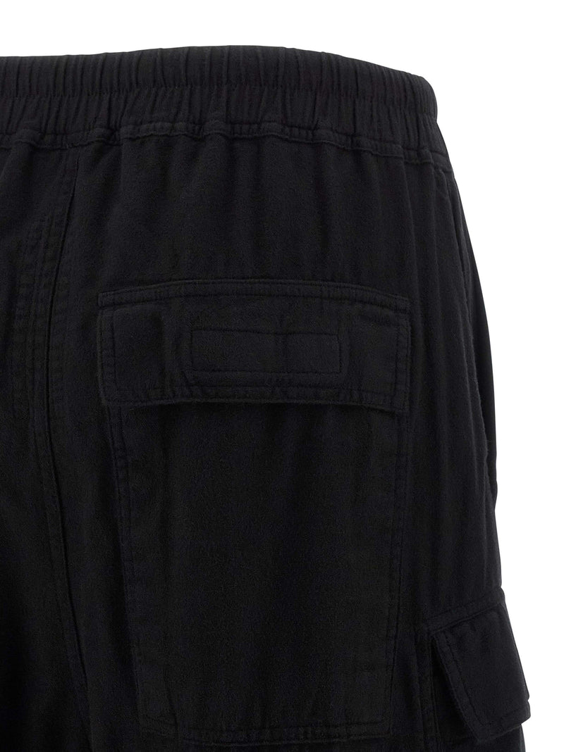 DRKSHDW Black Cotton Cargo Pants - Double Cargo Jumbo Belas