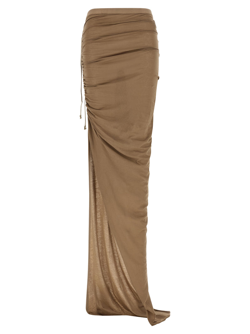 Mini-jupe en coton beige DRKSHDW