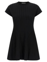 Robe Courte en Viscose Noire Sportmax