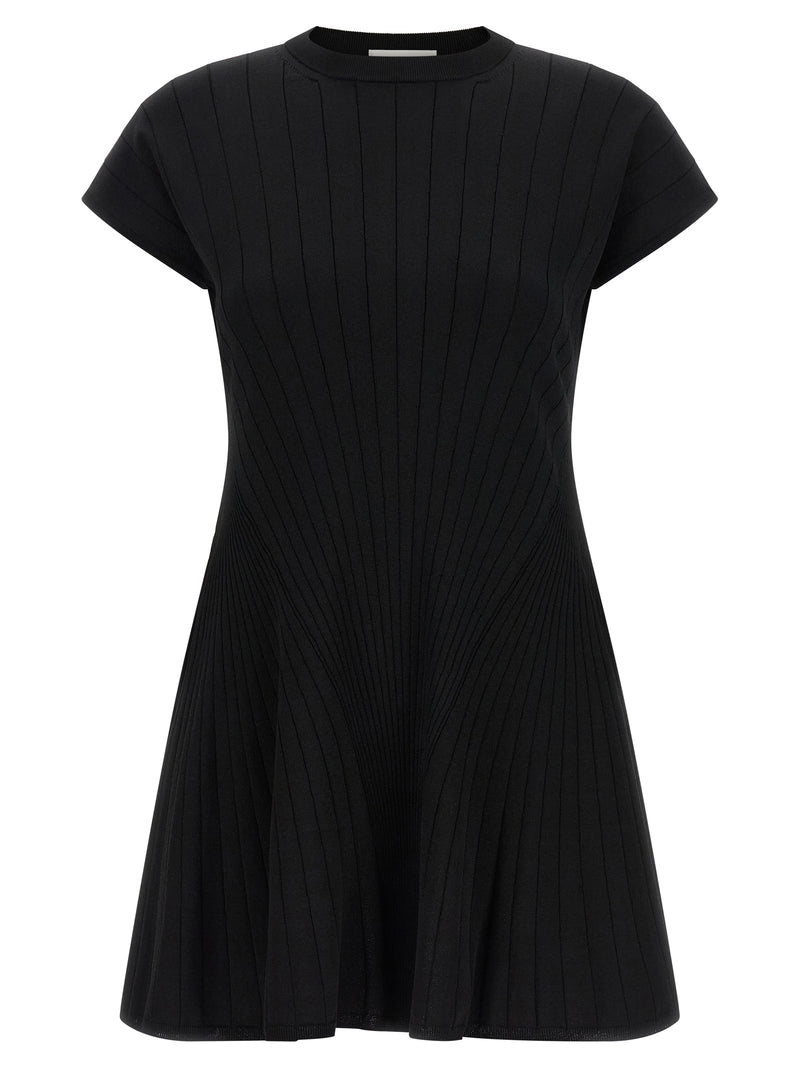 Robe Courte en Viscose Noire Sportmax