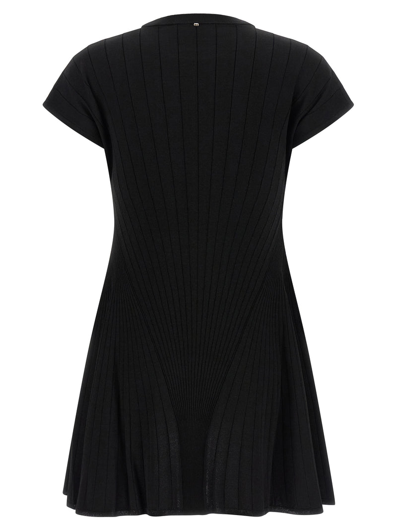 Robe Courte en Viscose Noire Sportmax
