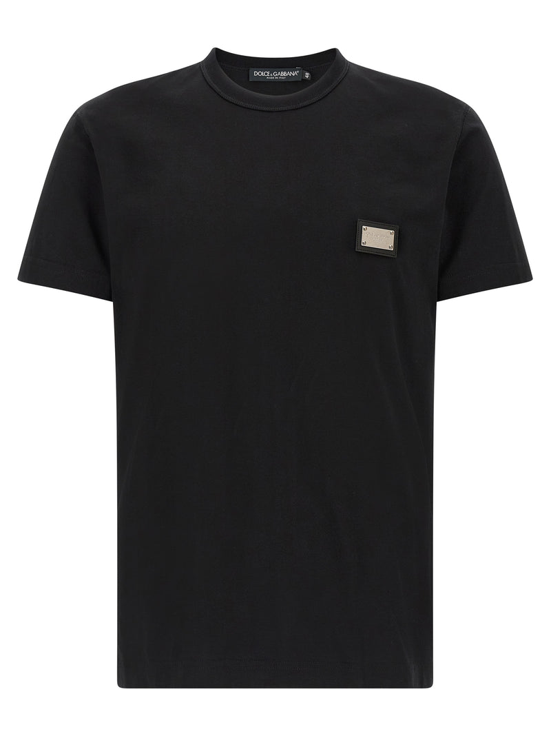Dolce & Gabbana Black Cotton T-Shirt for Men