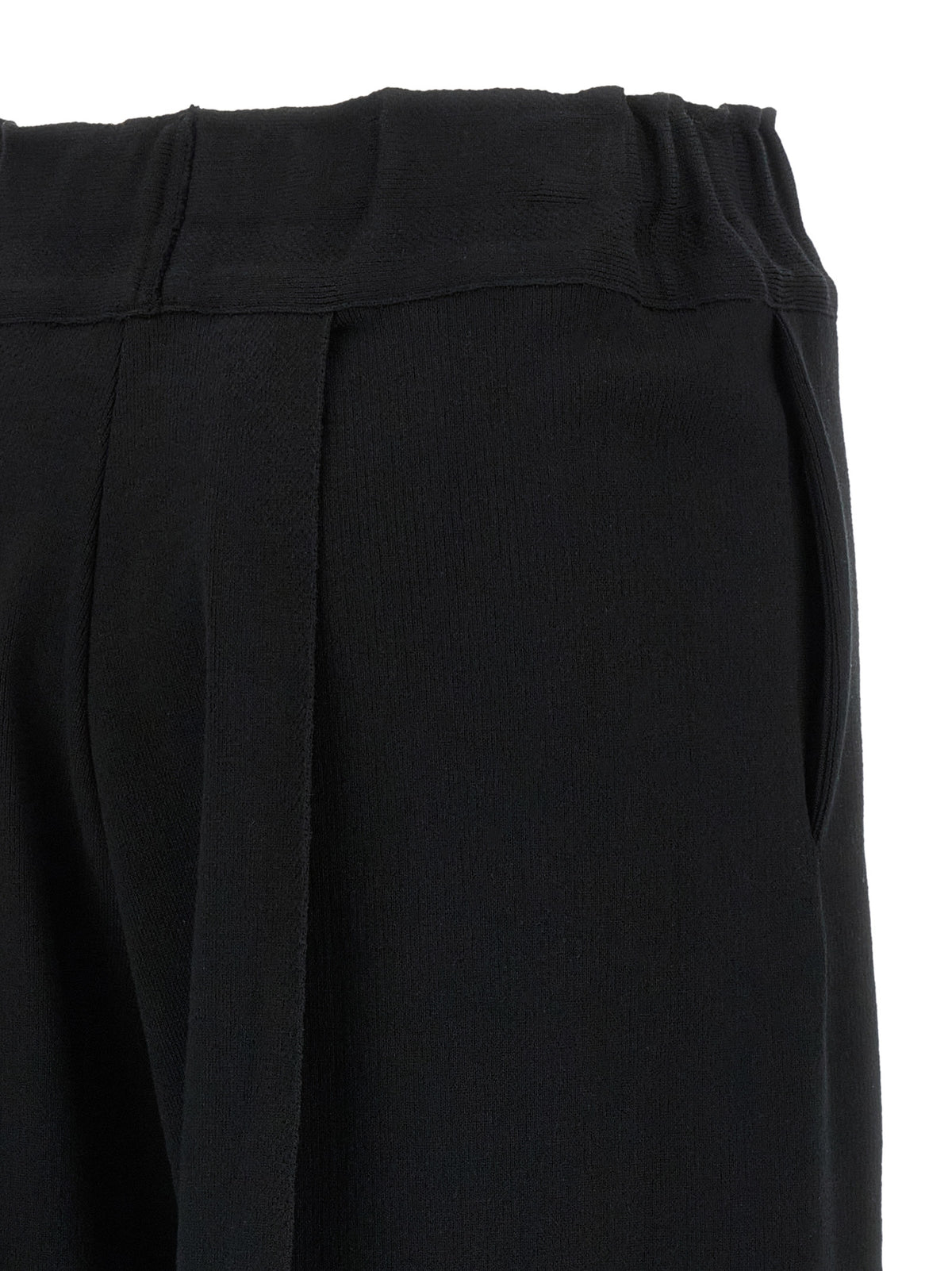 Pantalon décontracté en coton noir Issey Miyake