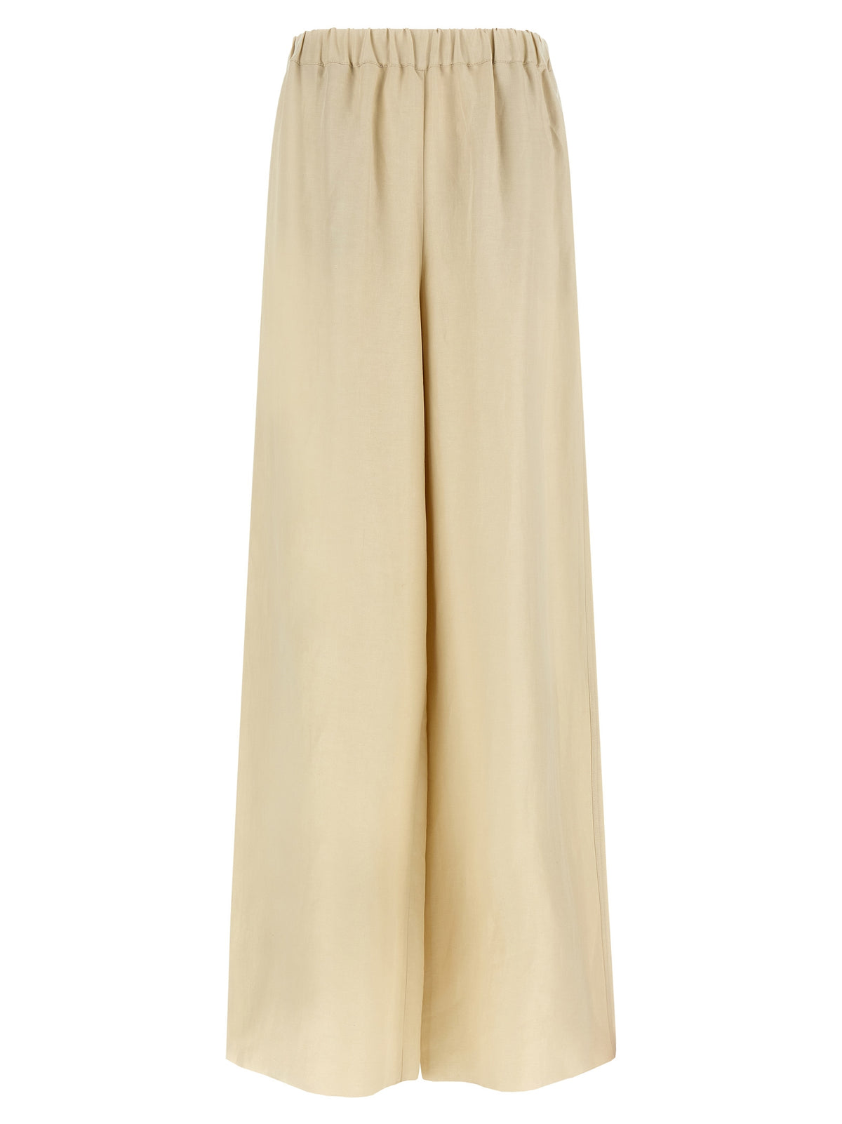 Pantalon décontracté en lin beige Max Mara