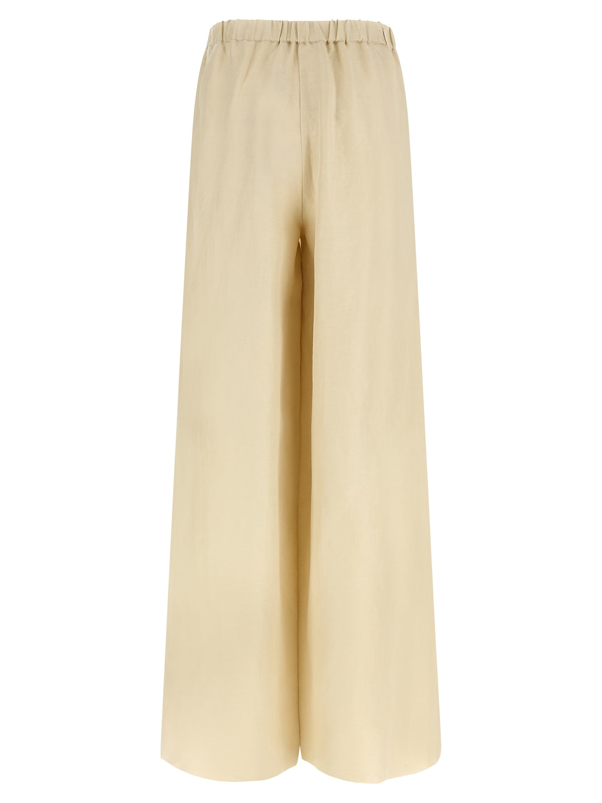 Pantalon décontracté en lin beige Max Mara
