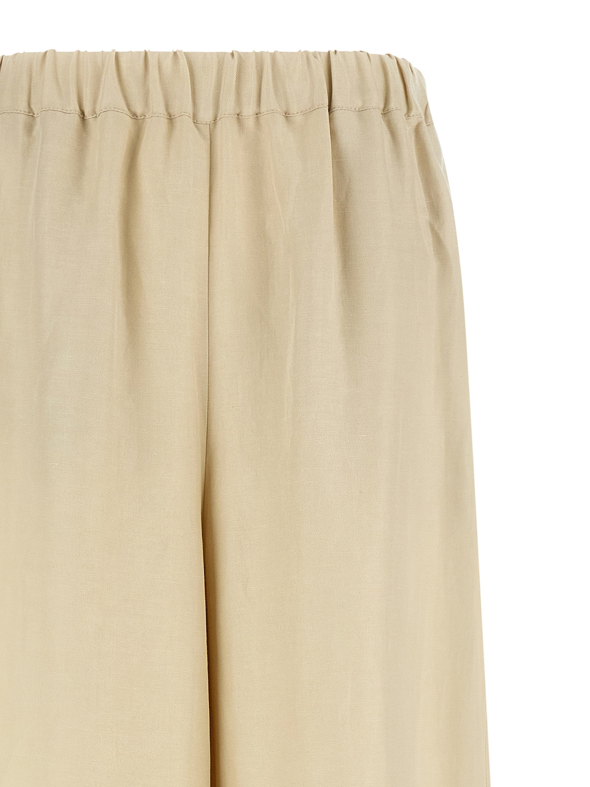 Pantalon décontracté en lin beige Max Mara