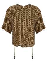 Chemisier en soie marron Max Mara