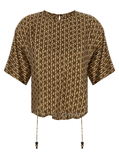Max Mara Brown Silk Blouse