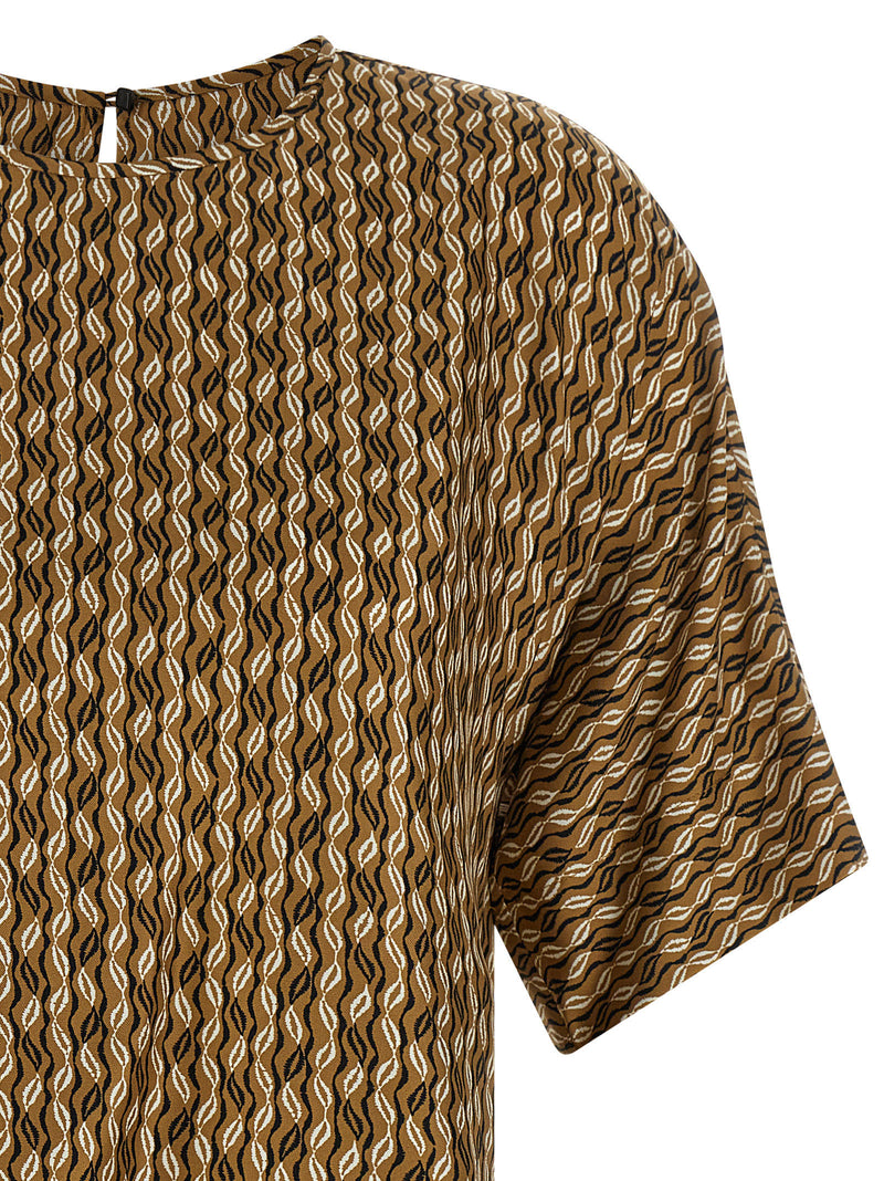 Chemisier en soie marron Max Mara