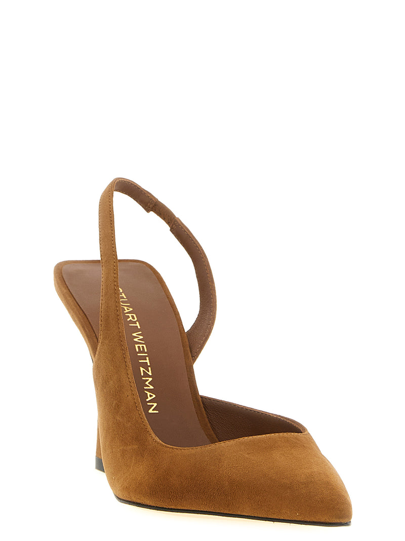 Escarpins à talons hauts en chèvre marron Stuart Weitzman