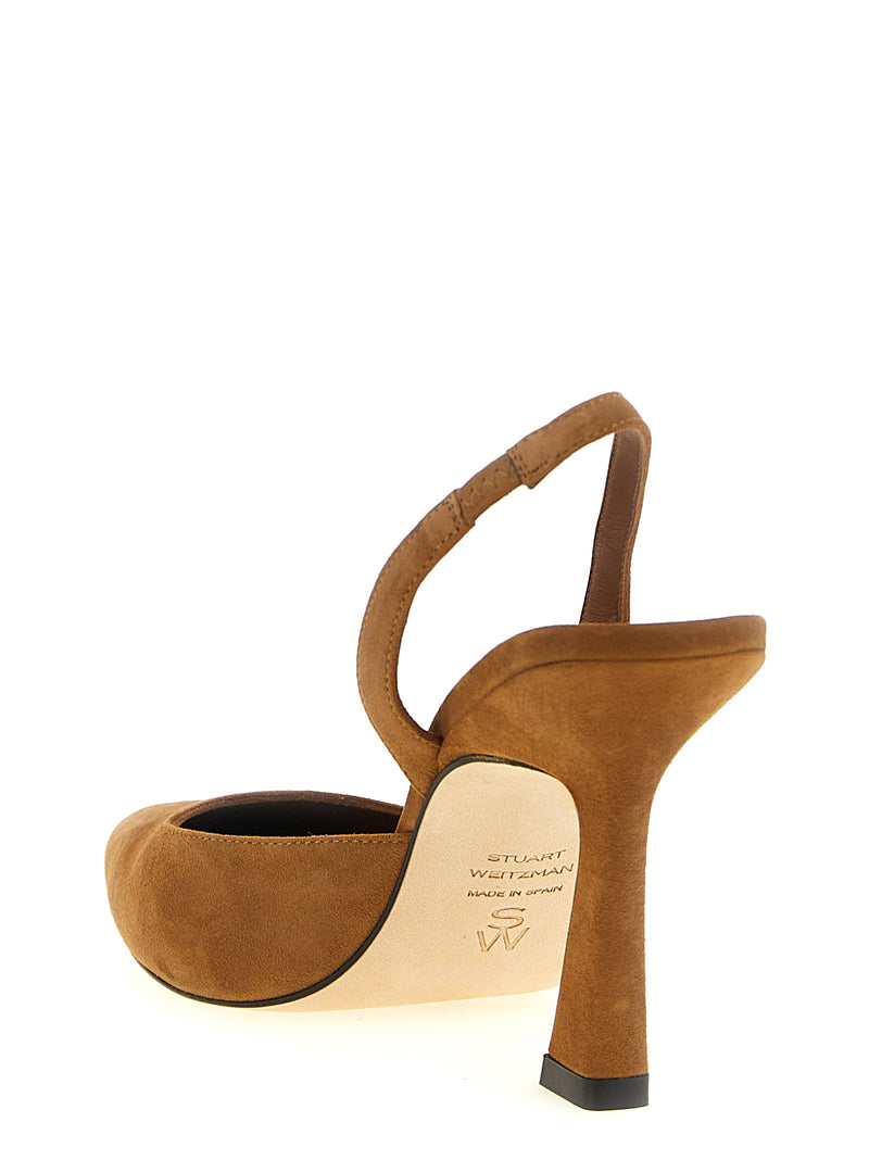 Escarpins à talons hauts en chèvre marron Stuart Weitzman
